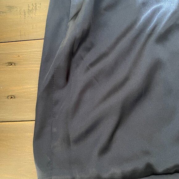 Beautiful Silk Navy Blue Dress Short Grad dress - Picture 6 of 7